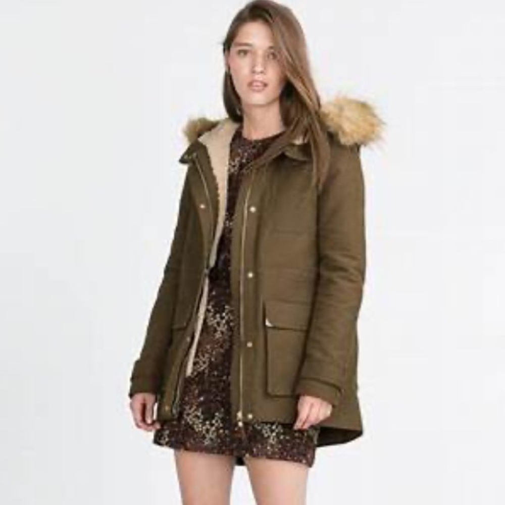 Zara Parka coat with Hood